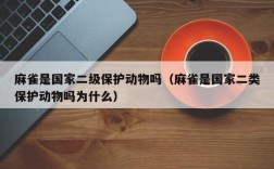 麻雀是国家二级保护动物吗（麻雀是国家二类保护动物吗为什么）