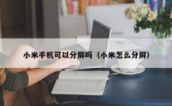 小米手机可以分屏吗（小米怎么分屏）