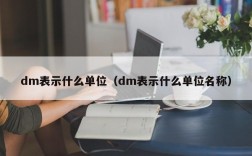 dm表示什么单位（dm表示什么单位名称）