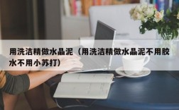 用洗洁精做水晶泥（用洗洁精做水晶泥不用胶水不用小苏打）