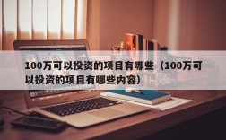 100万可以投资的项目有哪些（100万可以投资的项目有哪些内容）