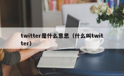 twitter是什么意思（什么叫twitter）