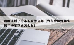 螺丝生锈了拧不下来怎么办（汽车牌照螺丝生锈了拧不下来怎么办）