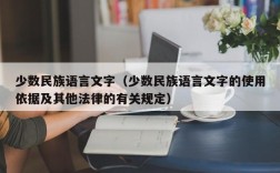 少数民族语言文字（少数民族语言文字的使用依据及其他法律的有关规定）