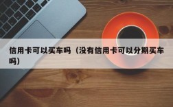 信用卡可以买车吗（没有信用卡可以分期买车吗）