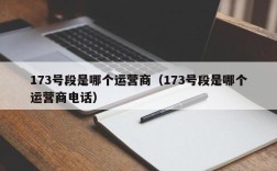 173号段是哪个运营商（173号段是哪个运营商电话）